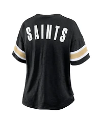 Fanatics Women's Black New Orleans Saints Redzone Curl Route T-Shirt