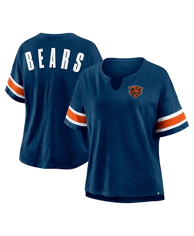 Fanatics Women's Navy Chicago Bears Redzone Curl Route T-Shirt