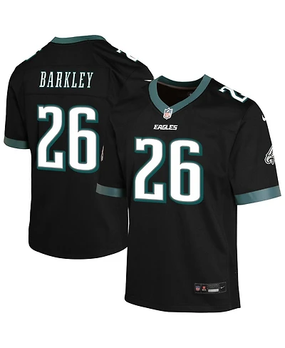 Nike Big Boys and Girls Saquon Barkley Black Philadelphia Eagles Alternate Game Jersey