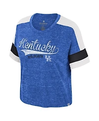Colosseum Women's Royal Kentucky Wildcats Color Block Scoop Neck T-Shirt