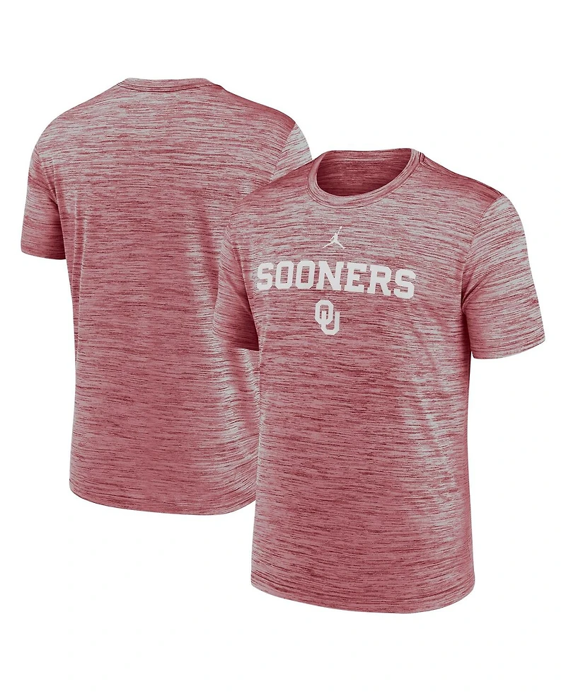 Jordan Men's Crimson Oklahoma Sooners 2025 Sideline Velocity Performance T-Shirt