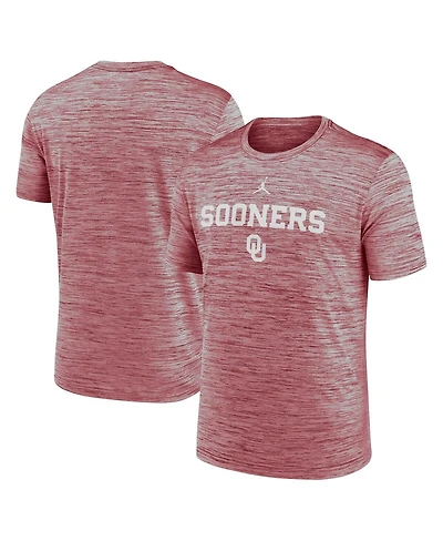 Jordan Men's Crimson Oklahoma Sooners 2025 Sideline Velocity Performance T-Shirt