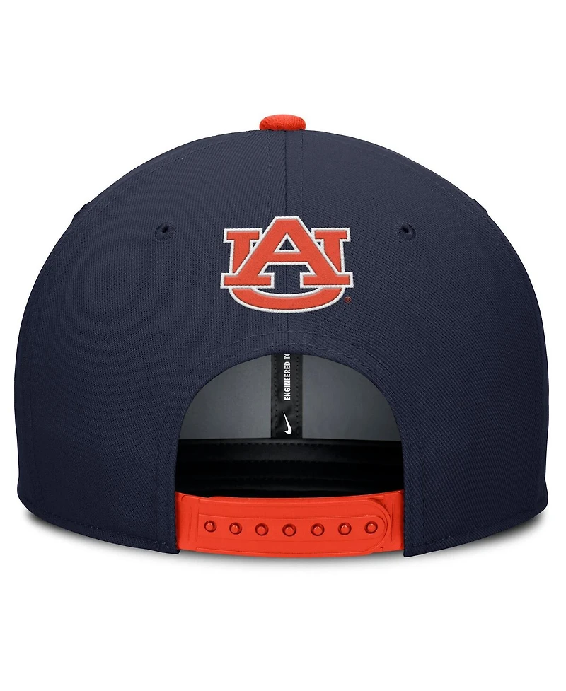 Nike Men's Navy/Orange Auburn Tigers 2025 On-Field Patch Pro Dri-fit Snapback Hat