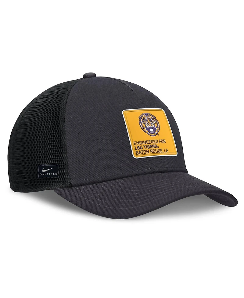 Nike Men's Anthracite/Black Lsu Tigers 2025 On-Field Rise Engineered Trucker Adjustable Hat