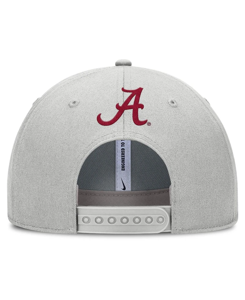 Nike Men's Gray Alabama Crimson Tide 2025 Sideline Dust Pinched Rise Adjustable Hat