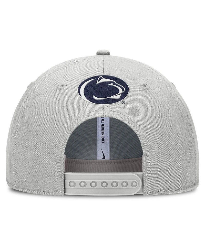 Nike Men's Gray Penn State Nittany Lions 2025 Sideline Dust Pinched Rise Adjustable Hat