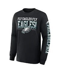 Fanatics Men's Black Philadelphia Eagles Hometown Sweep Legacy Long Sleeve T-Shirt