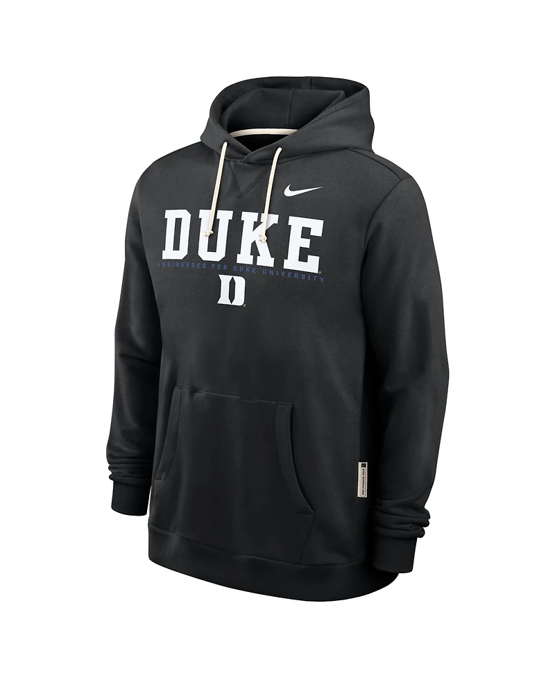 Nike Men's Black Duke Blue Devils 2025 Sideline Standard Issue Dri-fit Hoodie