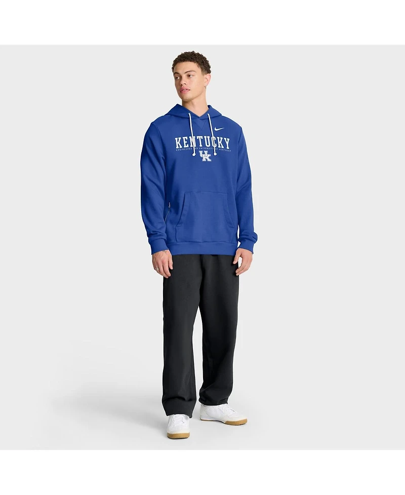 Nike Men's Royal Kentucky Wildcats 2025 Sideline Standard Issue Dri-fit Hoodie