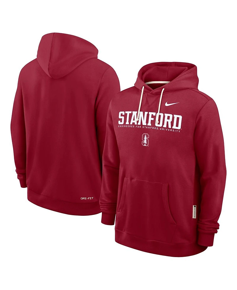 Nike Men's Cardinal Stanford 2025 Sideline Standard Issue Dri-fit Hoodie