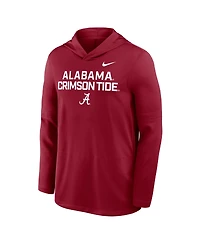 Nike Men's Crimson Alabama Tide 2025 Sideline Performance Long Sleeve Hoodie T-Shirt