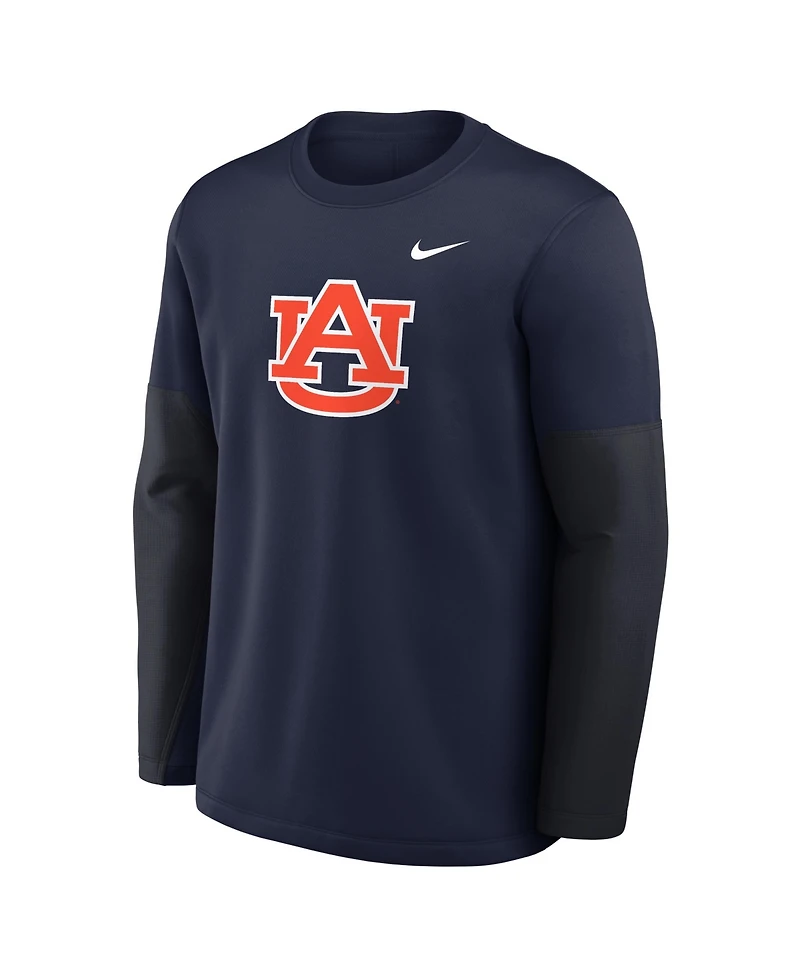 Nike Men's Navy Auburn Tigers 2025 Sideline Coach Dri-fit Long Sleeve T-Shirt