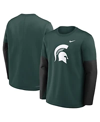 Nike Men's Green Michigan State Spartans 2025 Sideline Coach Performance Long Sleeve T-Shirt
