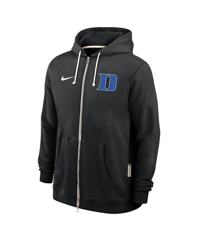 Nike Men's Black Duke Blue Devils 2025 Sideline Standard Issue Dri-fit Full-Zip Hoodie