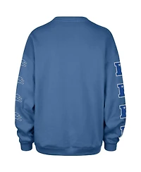 '47 Brand Women's Blue Detroit Lions Go Big Oversized Pullover Sweatshirt