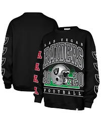 '47 Brand Women's Black Las Vegas Raiders Go Big Oversized Pullover Sweatshirt