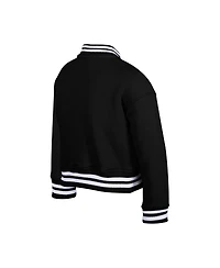 New Era Big Boys and Girls Black Pittsburgh Steelers Chenille Applique Fleece Full-Snap Jacket