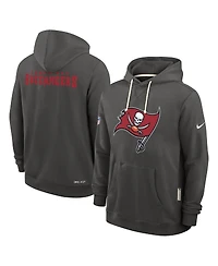 Nike Men's Pewter Tampa Bay Buccaneers Sideline Standard Issue Initial Home Dri-fit Hoodie