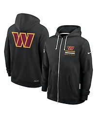 Nike Men's Black Washington Commanders Sideline Standard Issue Utility Player Dri-fit Full-Zip Hoodie