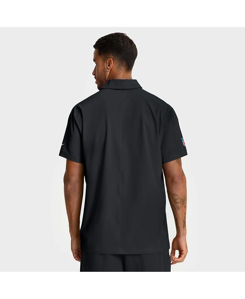 Nike Men's Black San Francisco 49ers Sideline City Pride Woven Performance Polo Shirt