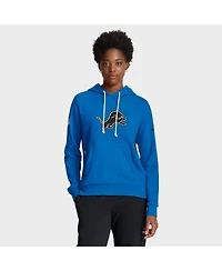 Nike Women's Blue Detroit Lions Sideline Standard Issue Initial Home Dri-fit Hoodie