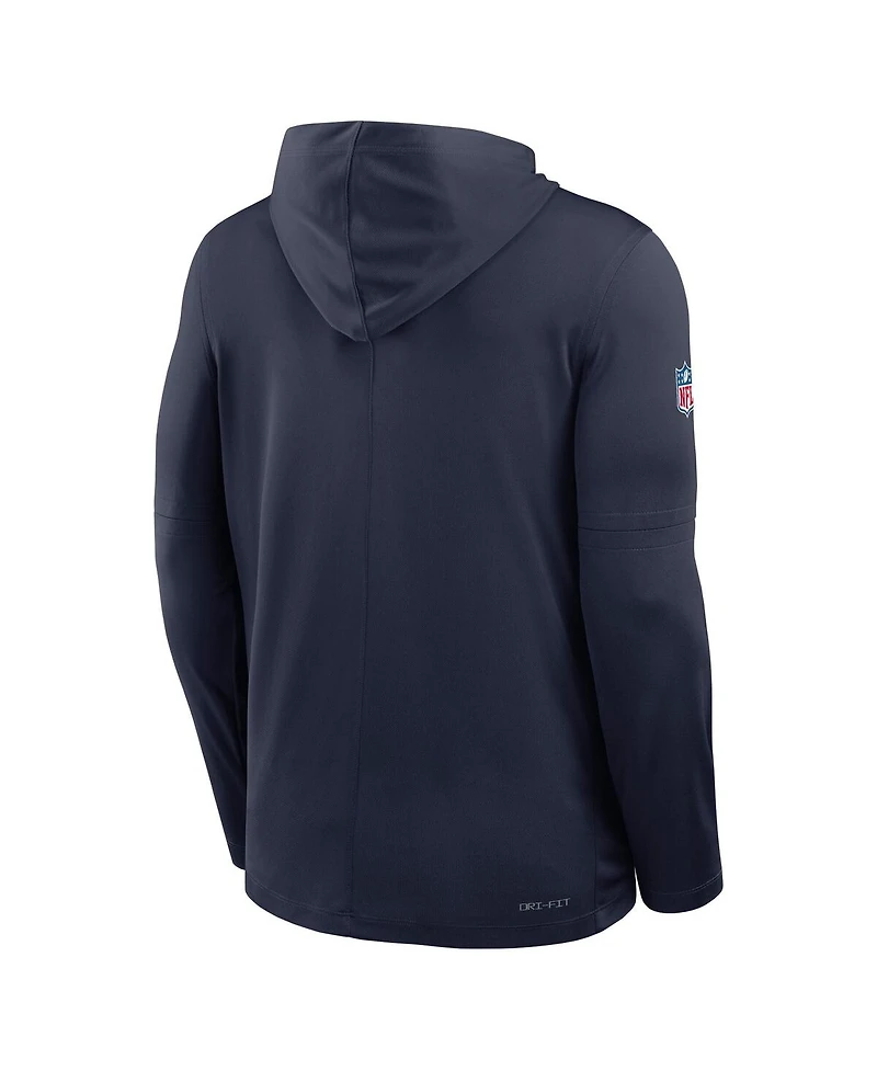 Nike Men's Navy Green Bay Packers Sideline Alt Pack Dri-fit Lightweight Hooded T-Shirt