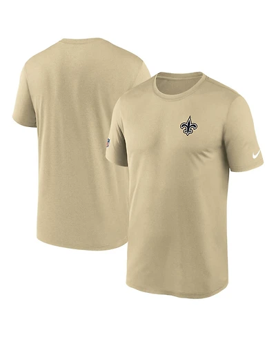 Nike Men's Gold New Orleans Saints Sideline Alt Pack Small Logo Legend Performance T-Shirt