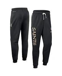 Nike Men's Black New Orleans Saints Sideline Standard Issue Ground Game Dri-fit Taper Pants