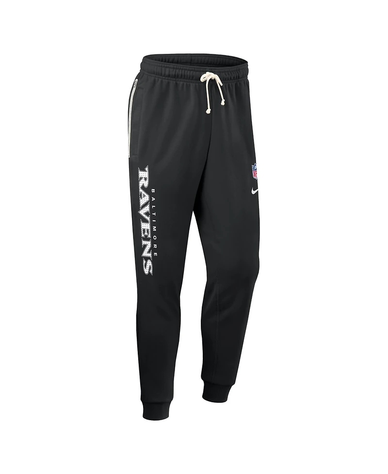 Nike Men's Black Baltimore Ravens Sideline Standard Issue Ground Game Dri-fit Taper Pants