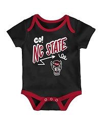 Outerstuff Baby Boys and Girls 3- Pack South Carolina Gamecocks All Day Play Bodysuit Set