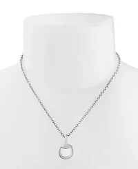 Steve Madden Rhodium Collegiate Link Pendant Necklace