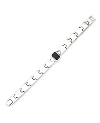Steve Madden Faux Stone Gem Watch Chain Bracelet