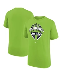 Nike Big Boys and Girls Neon Green Seattle Seahawks Icon Legend T-Shirt