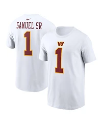 Nike Men's Deebo Samuel Sr White Washington Commanders Player Name Number T-Shirt