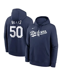 Nike Men's Mookie Betts Navy Los Angeles Dodgers Player Name Number Club Pullover Hoodie