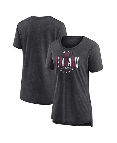 Fanatics Women's Black Texas A&M Aggies True Classics Break It Down Tri-Blend T-Shirt