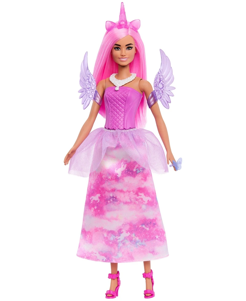 Barbie Advent Calendar with Fashion Doll and 24 Surprise Toy Accessories Including Unicorn and Pets