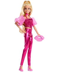 Barbie Deluxe Style Fashion Doll 5 in Metallic Pink Outfit with Corset Top and Accessories