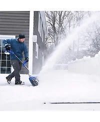 Snow Joe Ionmax 24-Volt Cordless Battery-Powered Snow Shovel Bundle, 13-In, Blue