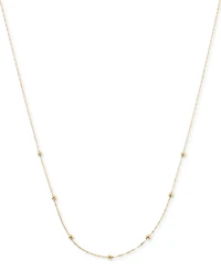 Polished Bead Singapore Link 18" Chain Necklace in 10k Yellow Gold