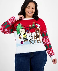 It's Our Time Trendy Plus Charlie Brown Ugly Xmas Sweater