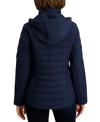 Nautica Women's Fleece-Lined Hooded Softshell Coat