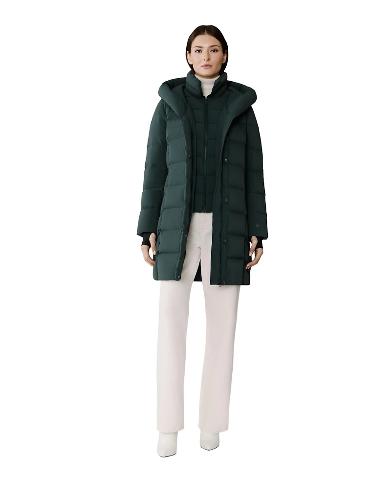 Soia & Kyo Women's Sonny-n Slim-Fit Novo Down Coat With Bib Hood