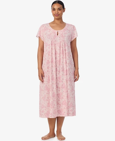 Lauren Ralph Plus Flutter Sleeves Ballet Nightgown
