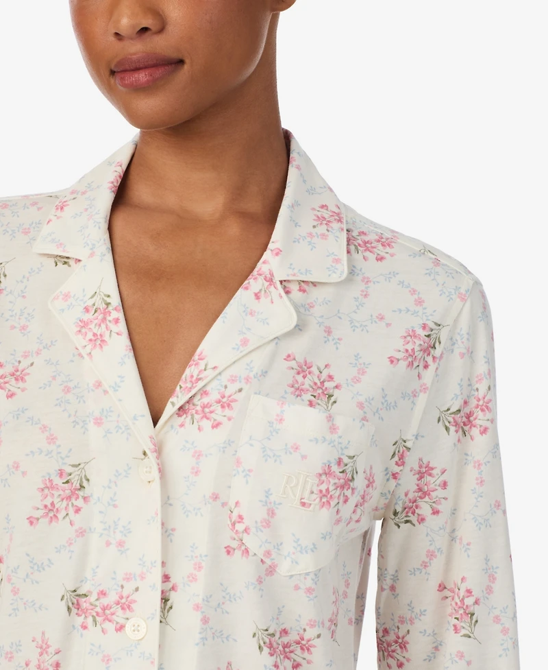 Lauren Ralph Women's 3/4-Sleeve Pajama Set