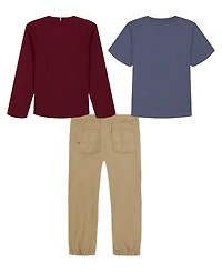 Tommy Hilfiger Toddler Boys 3-Piece Thermal T-Shirt, Jersey T-Shirt and Jogger Set