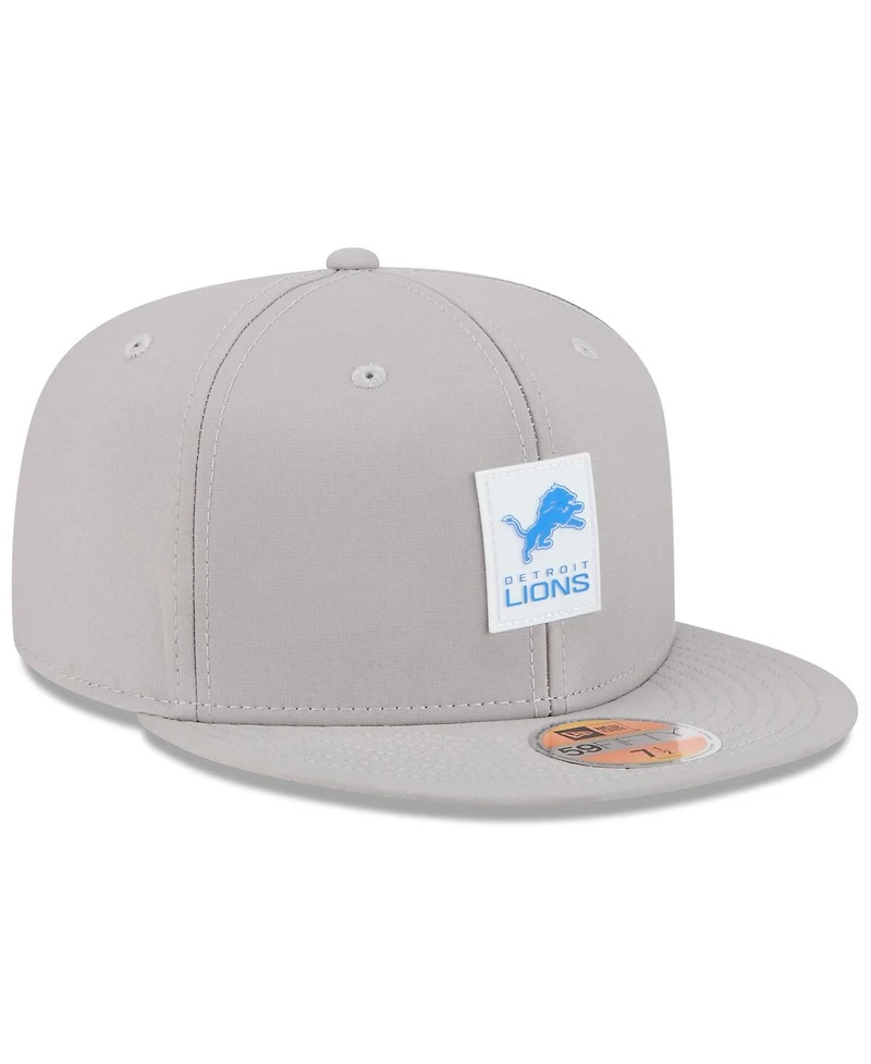 New Era Men's Gray Detroit Lions 2025 Sideline 59FIFTY Fitted Hat