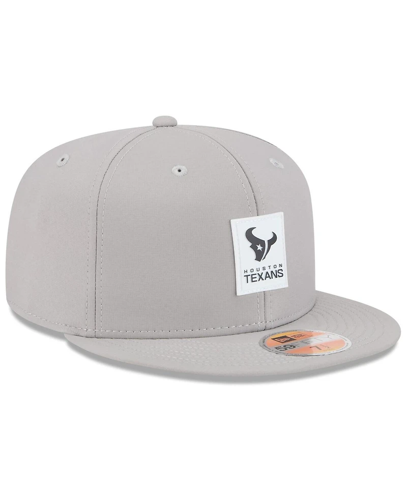 New Era Men's Gray Houston Texans 2025 Sideline 59FIFTY Fitted Hat