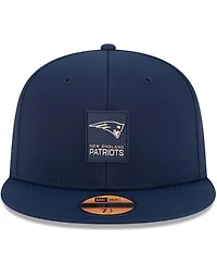 New Era Men's Navy England Patriots 2025 Sideline 59FIFTY Fitted Hat