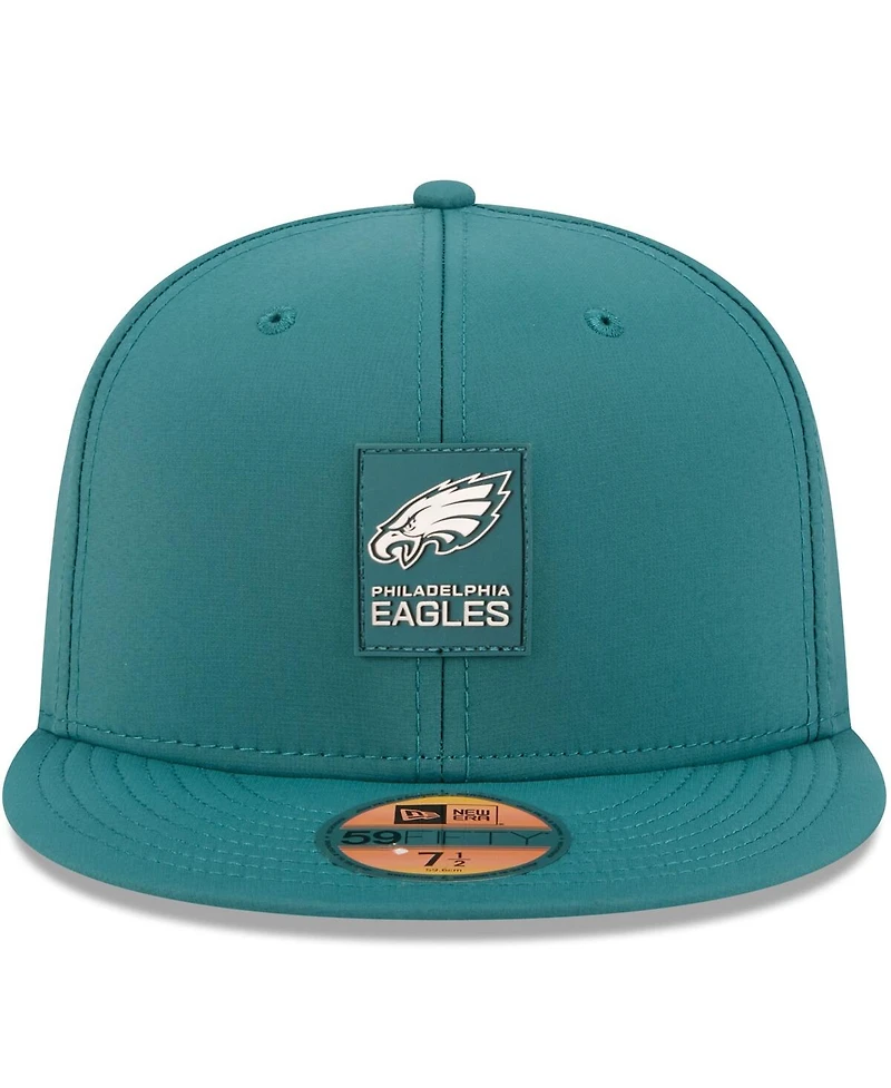 New Era Men's Midnight Green Philadelphia Eagles 2025 Sideline 59FIFTY Fitted Hat